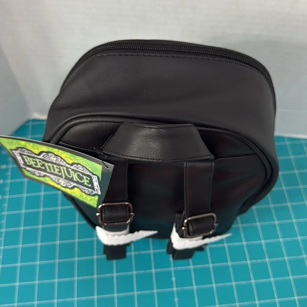 Beetlejuice Black “Ghost With The Most” Mini Backpack 11x9x3 New With Tags